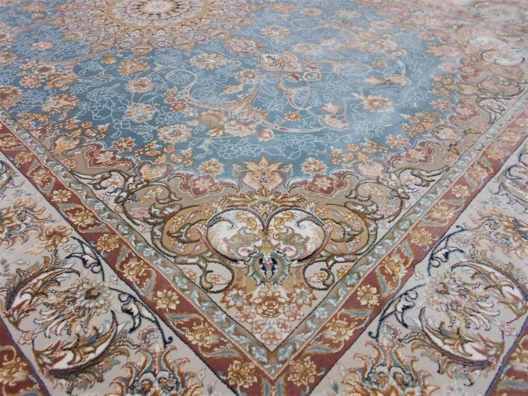 225万ノット！超高密度織 絨毯！本場 イラン産100×150cm‐200151