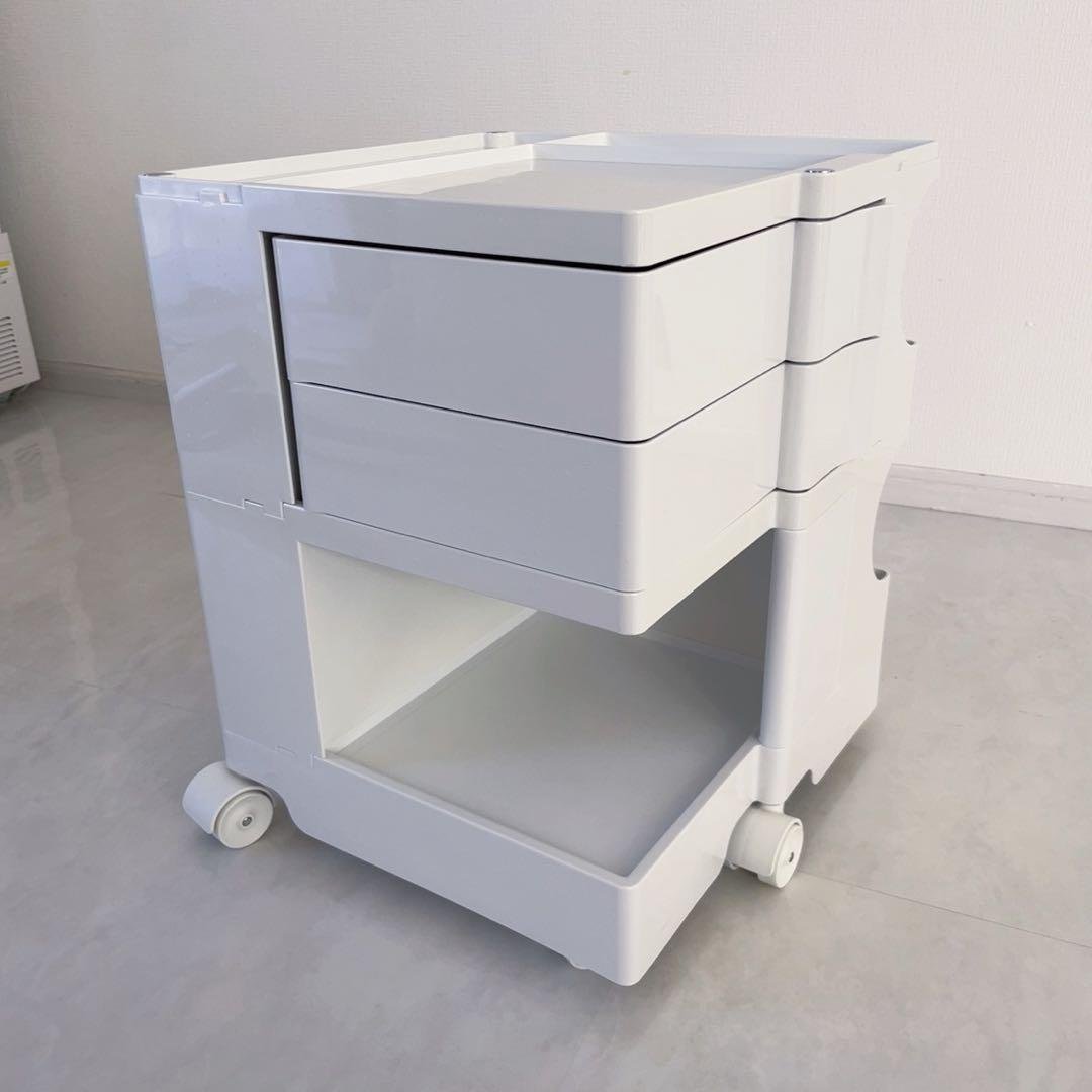 ボビーワゴン レプリカ 回転　ワゴン　マルチワゴン　収納　韓国　収納家具　白